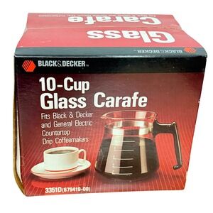 Black‎ & Decker 10-Cup Glass Carafe Replacement Coffee Pot 3351D Vintage